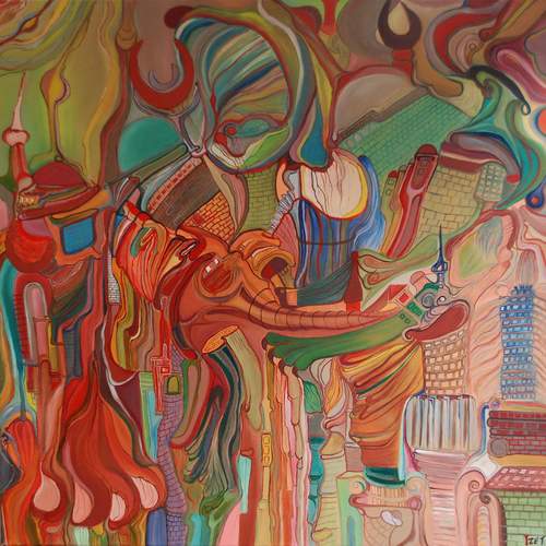 Tranen, 2003 — Oil on canvas by Izet Shabani