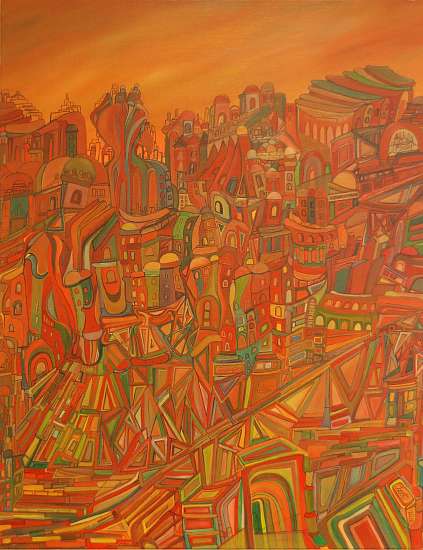 Waiting in the nightmare, 2012 — Oil on canvas by Izet Shabani